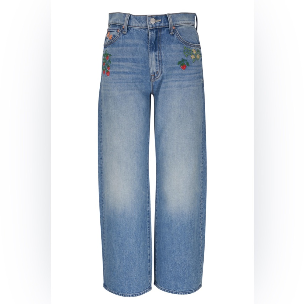 MOTHER Dodger Ankle - Romaine Calm Embroidered - 31
